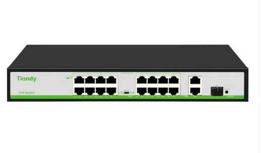 16 Port POE Switch: 2 x GB + 1 SFP