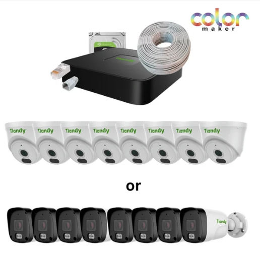 Tiandy 8 Channel 4mp Color Maker kit
